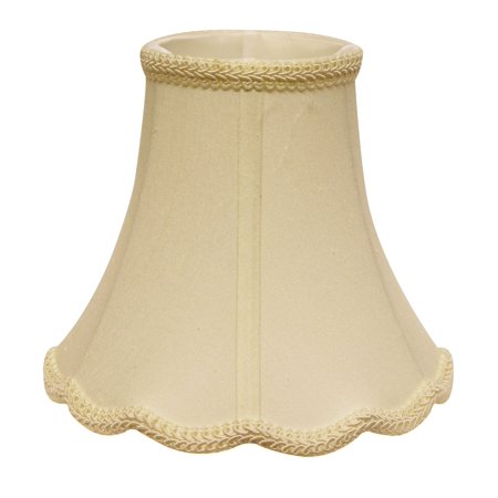 12" Ivory Slanted Scallop Bell Monay Shantung Lampshade