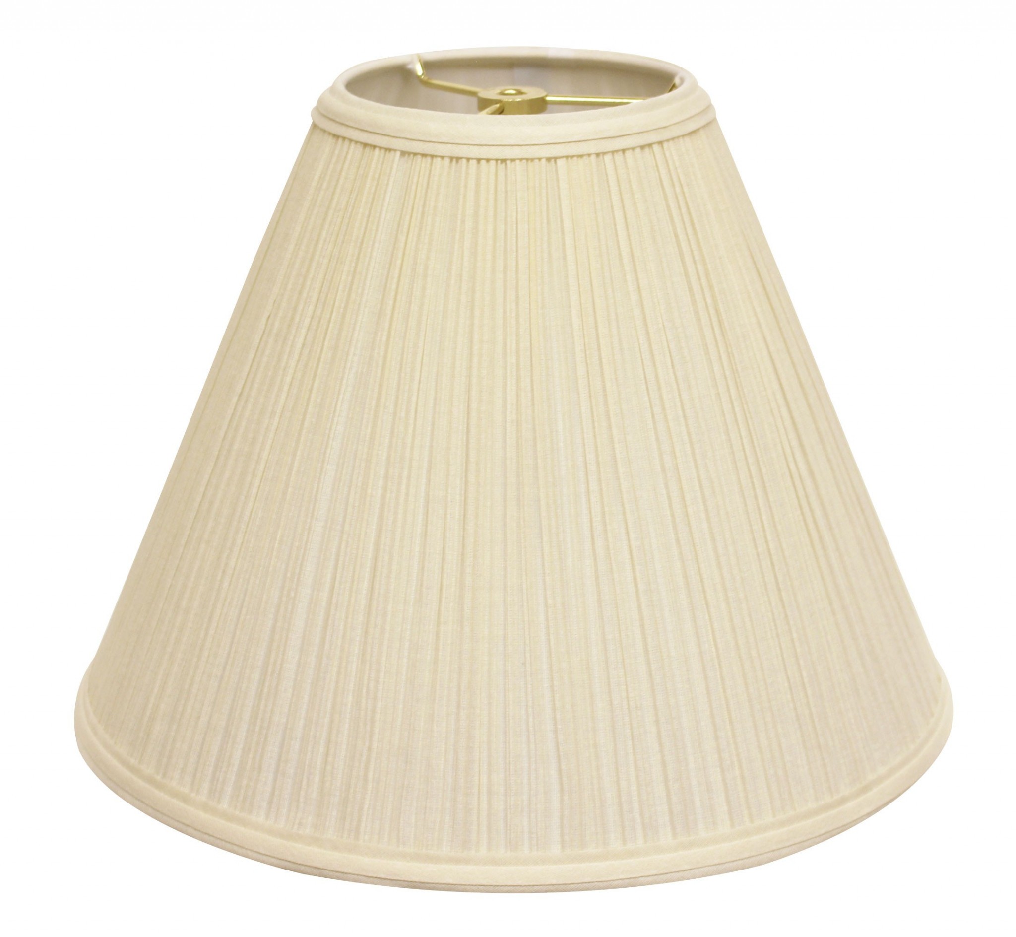 15" Ivory Deep Cone Slanted Broadcloth Lampshade