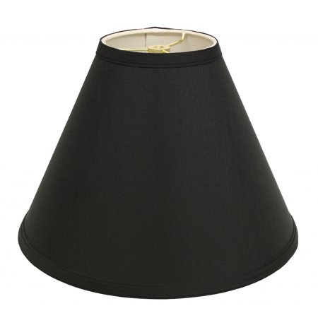 15" Jet Black Deep Cone Slanted No Shantung Lampshade