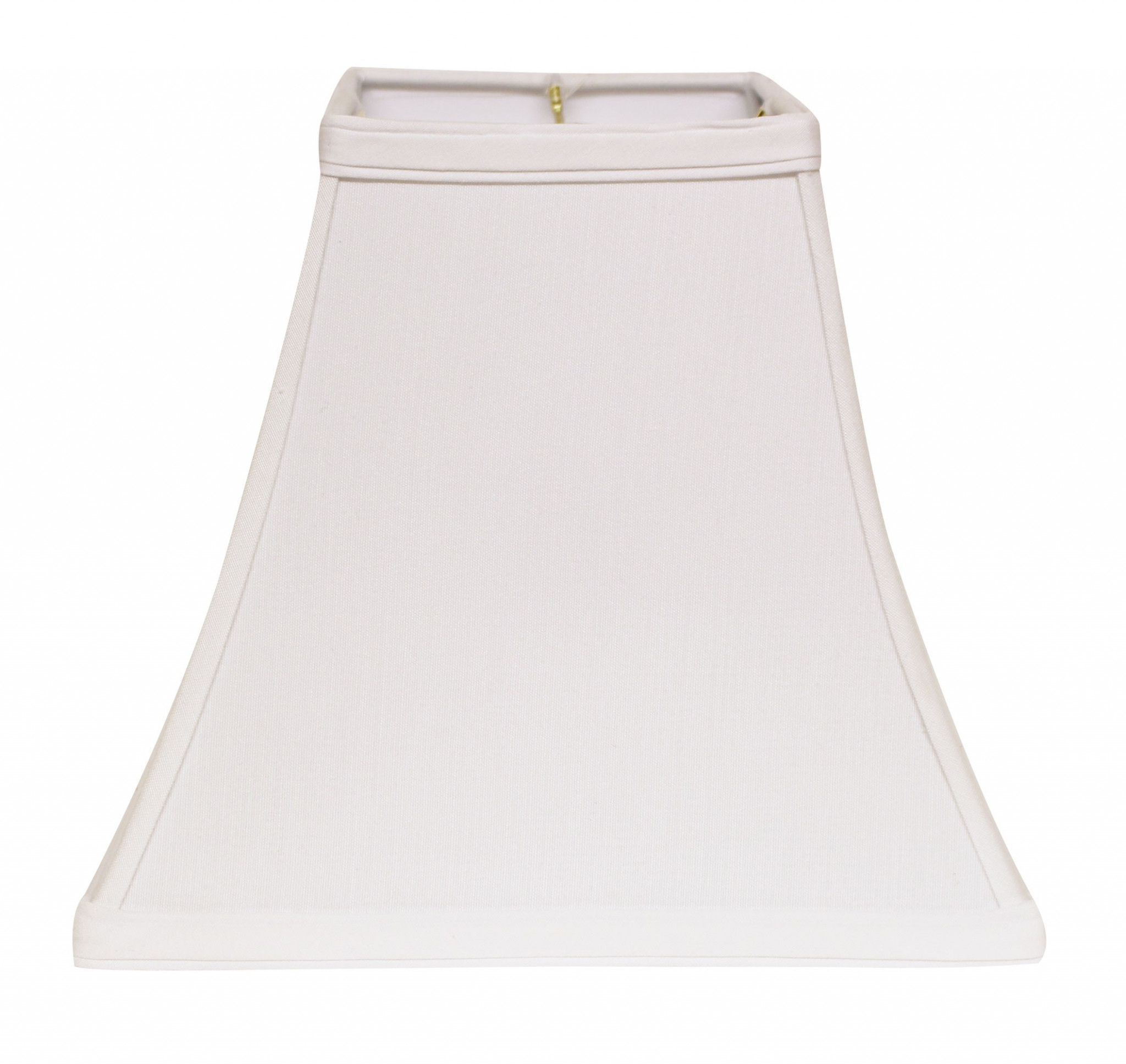 8" White Squre Bell No Slub Lampshade