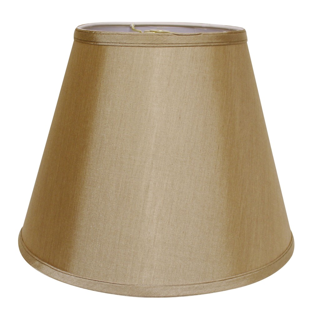 14" Pale Brown Empire Deep Slanted No Slub Lampshade