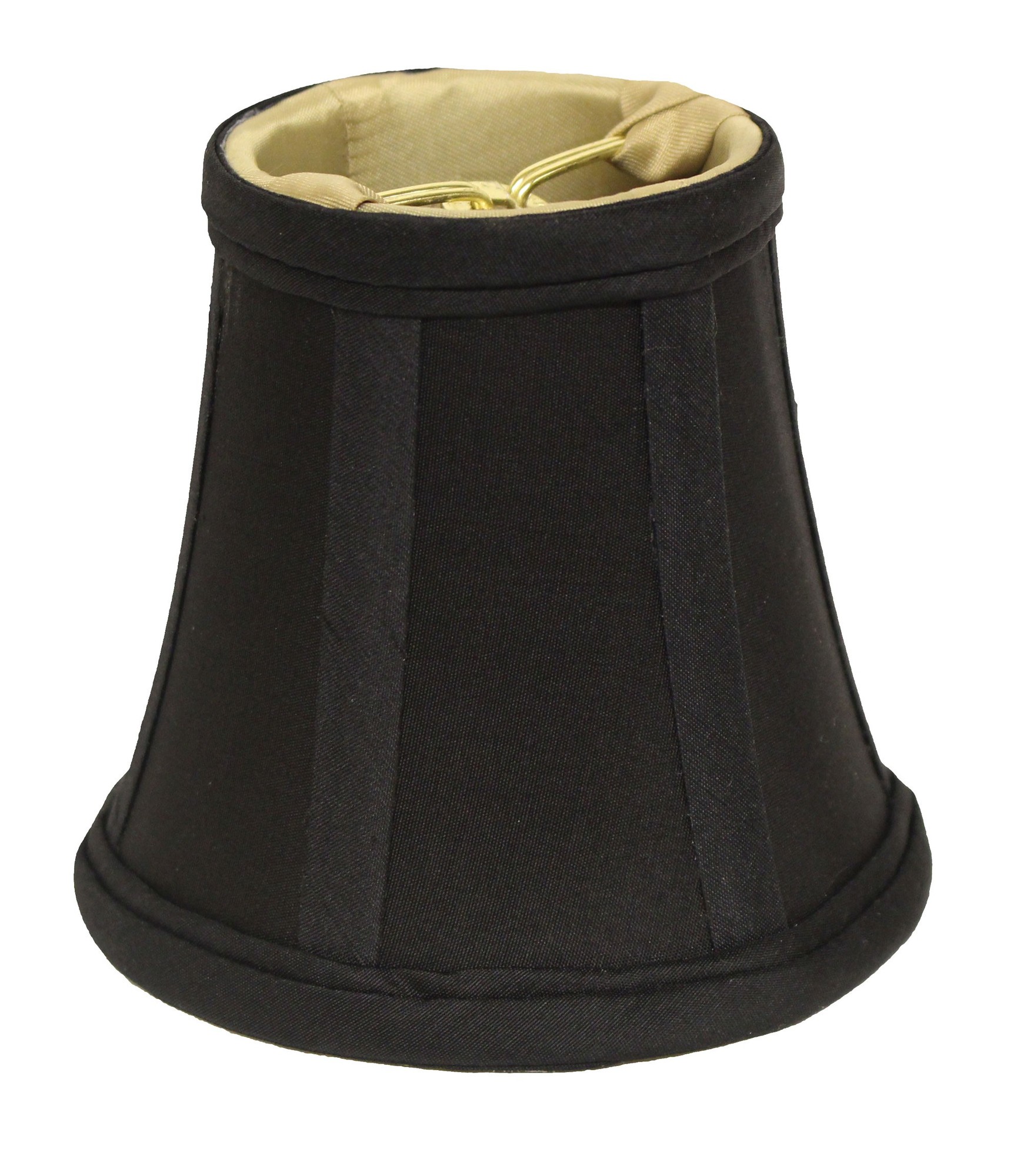 6" Black and Bronze Premium Set of 6 Chandelier Dupioni Lampshades