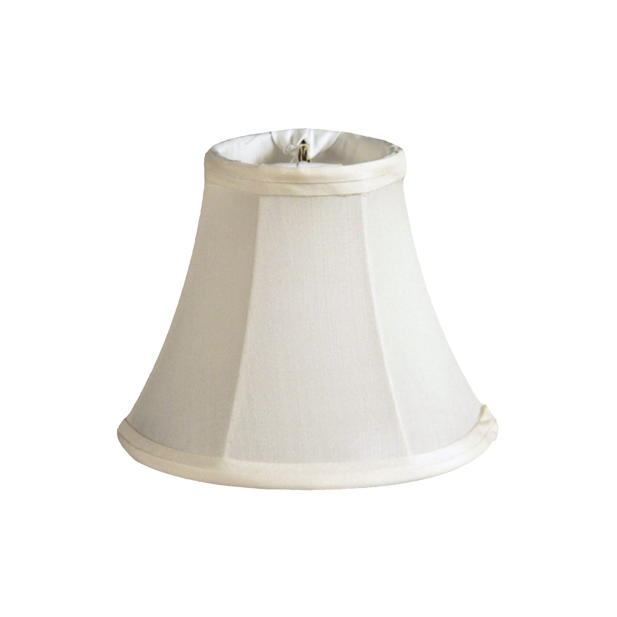 4" Ivory Slanted Silk Set of 6 Chandelier Pongee Shantung Lampshades