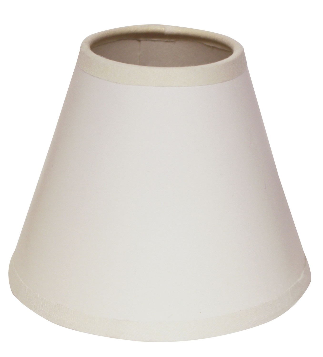 4" Gloss White with White Set of 6 Chandelier Parchment Lampshades