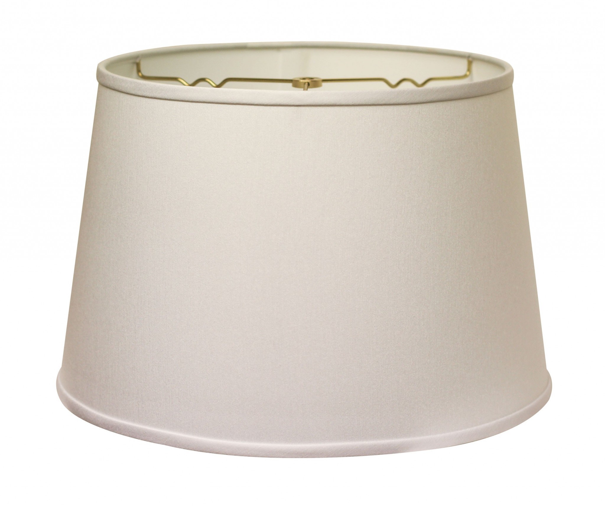 16" White Rounded Empire Slanted No Slub Lampshade