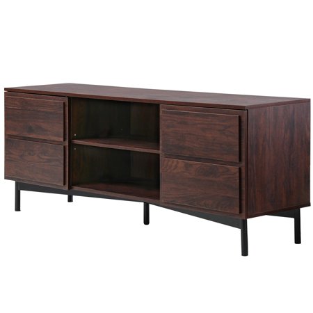 Walnut Brown Classic Wooden TV Stand