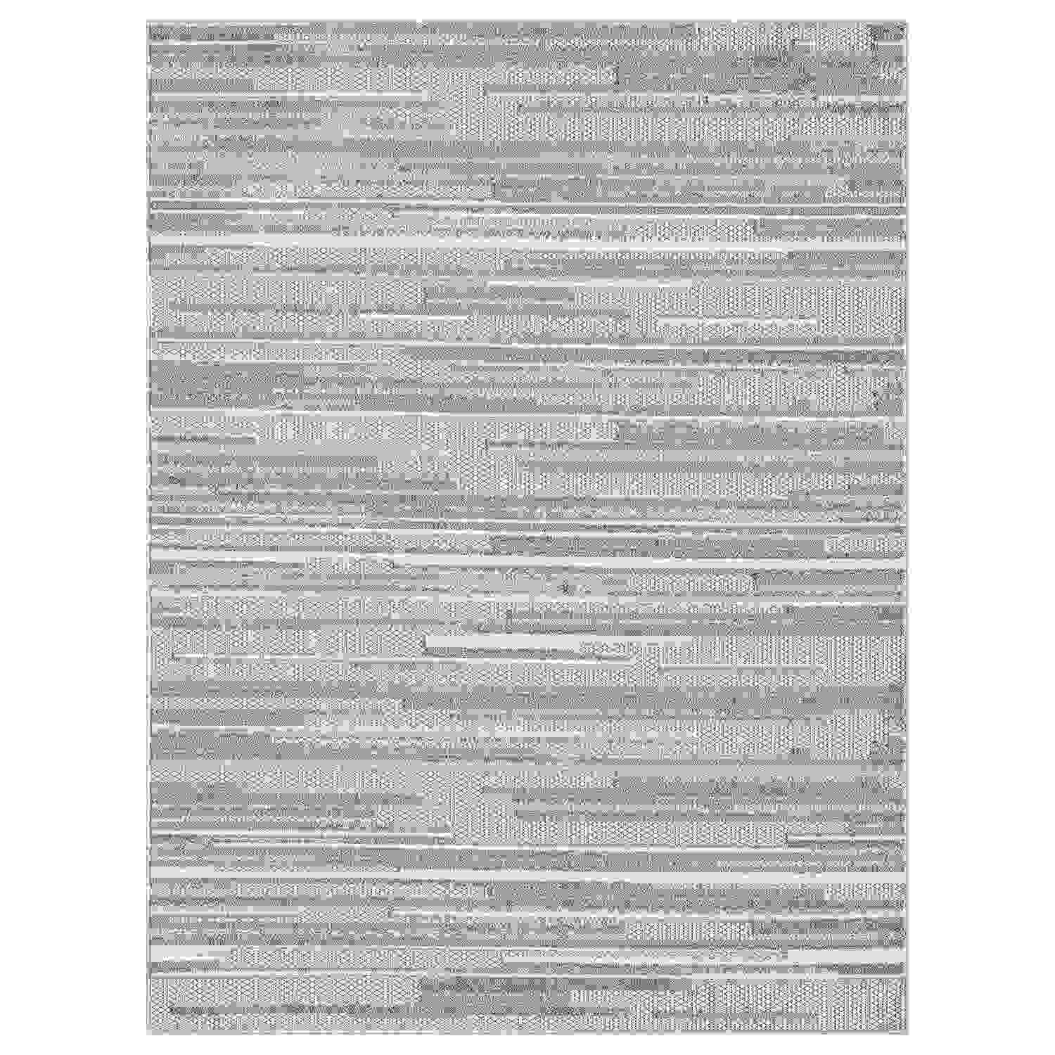 2 x 4 Gray Abstract Striped Indoor Outdoor Area Rug