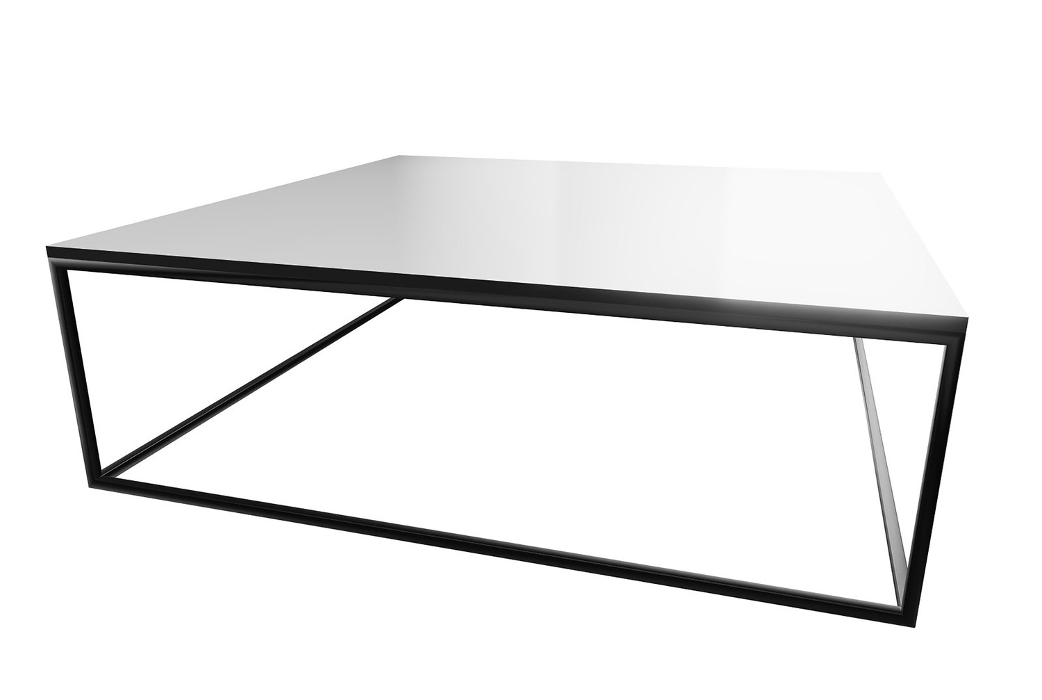 43 Black and White Acrylic Contempo Square Coffee Table