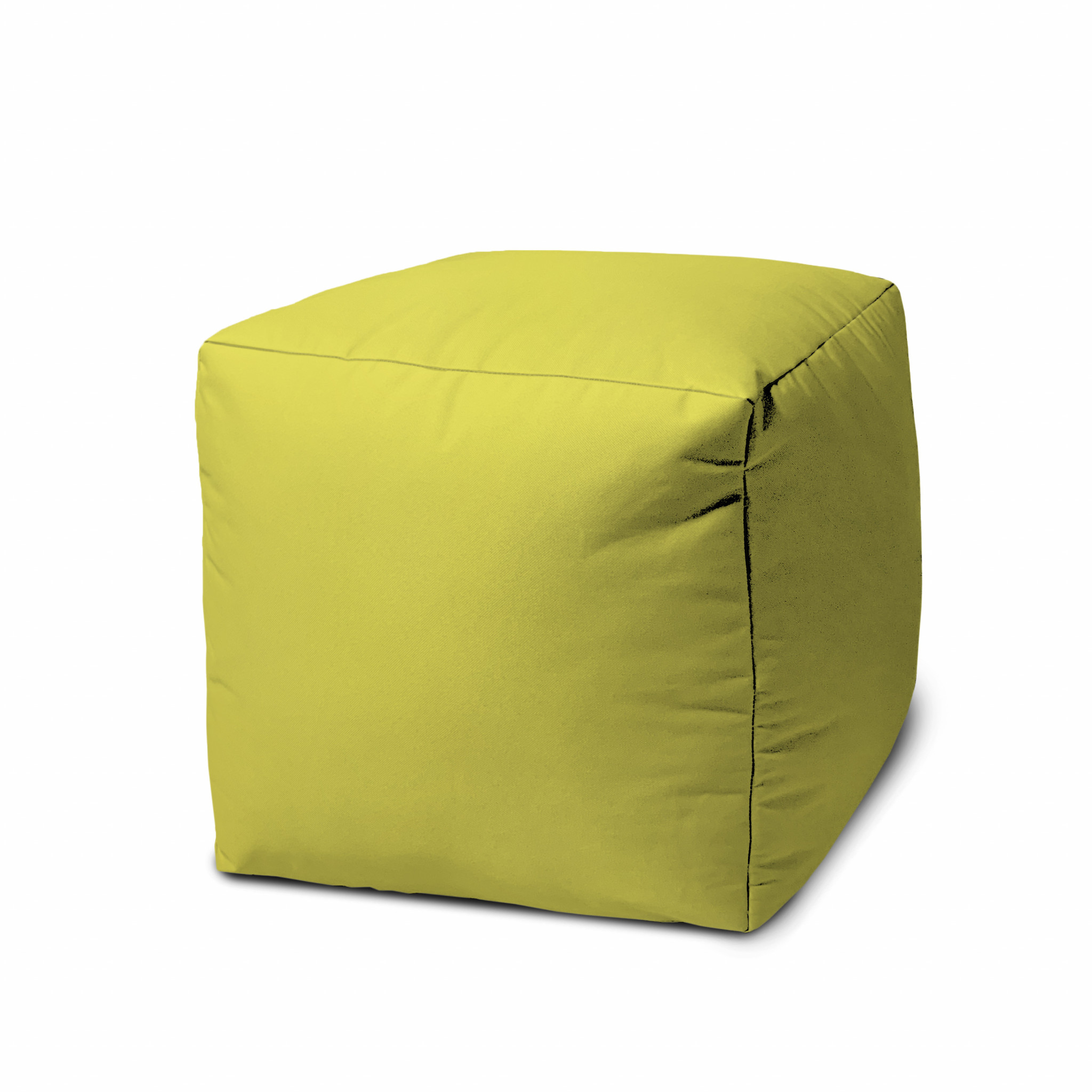 17 Cool Dark Mustard Yellow Solid Color Indoor Outdoor Pouf Ottoman