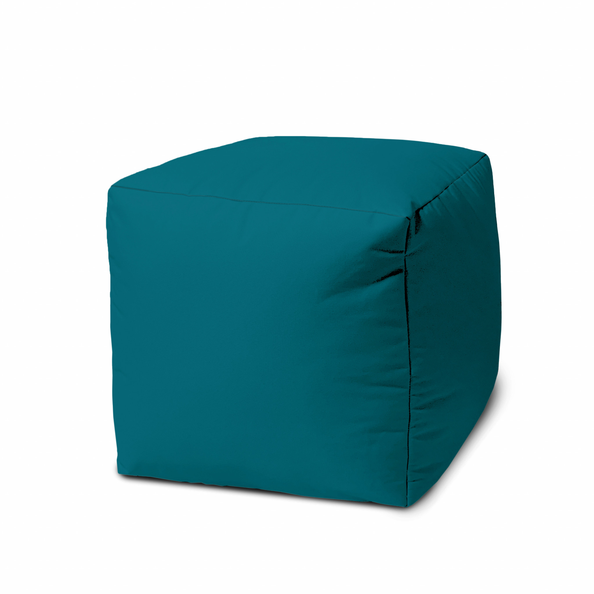 17 Cool Dark Teal Solid Color Indoor Outdoor Pouf Ottoman