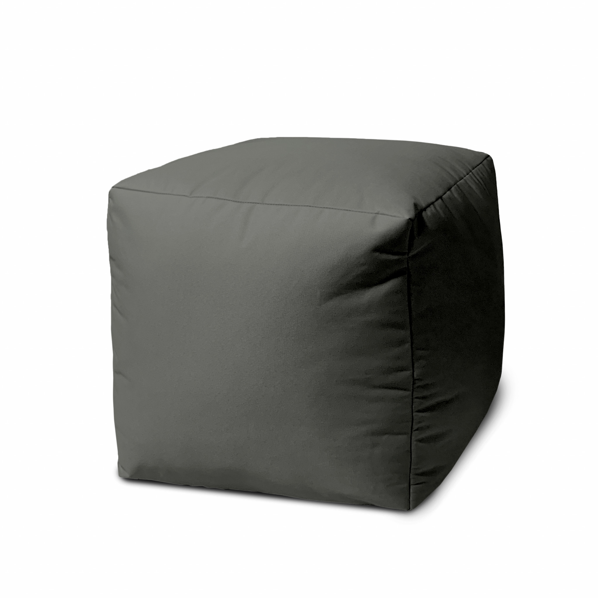 17 Cool Dark Gray Solid Color Indoor Outdoor Pouf Ottoman