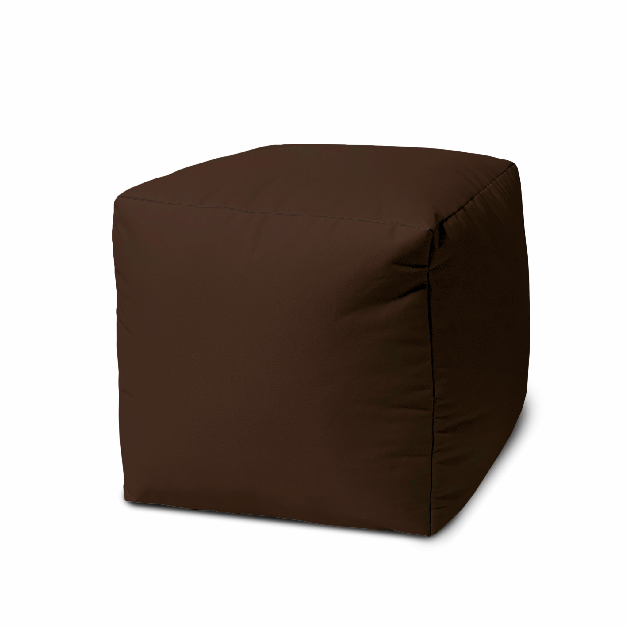 17 Cool Dark Chocolate Brown Solid Color Indoor Outdoor Pouf Ottoman