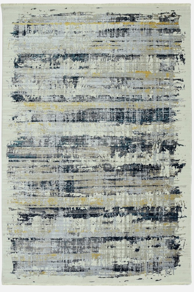 9 x 13 Blue White Distressed Traditional Area Rug