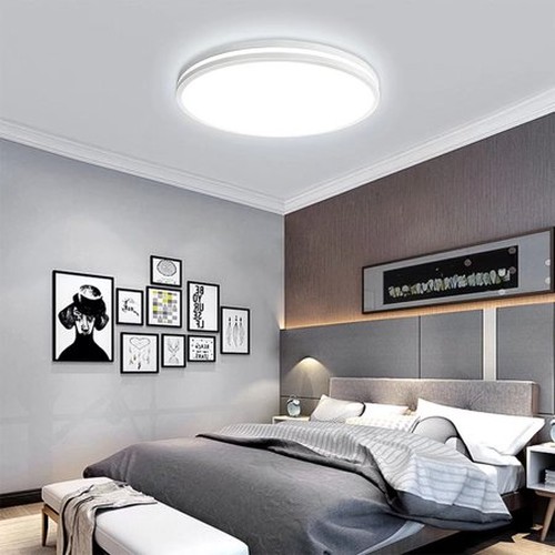 White Modern Ultra Thin Round LED Ceiling Light Fixture