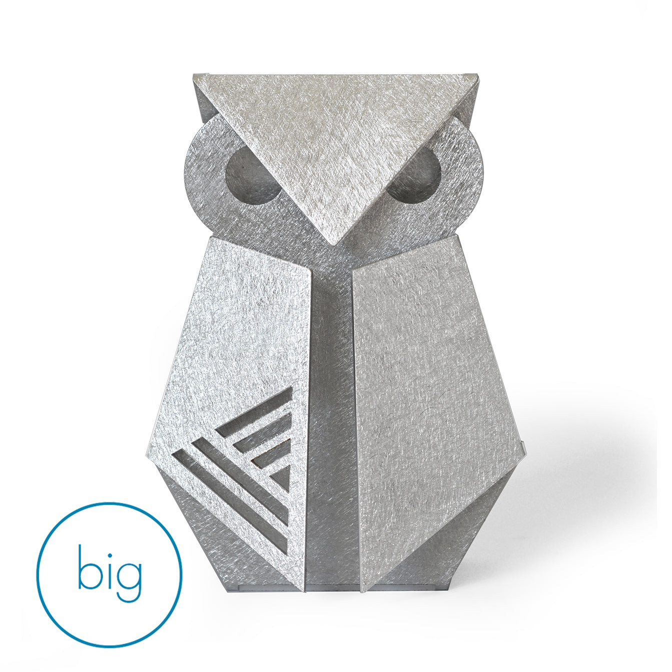 Aluminum Owl Origami Geometric Sculpture