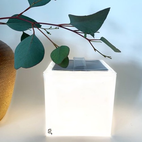 4" Modern Square Portable and Hangable Solar Lantern