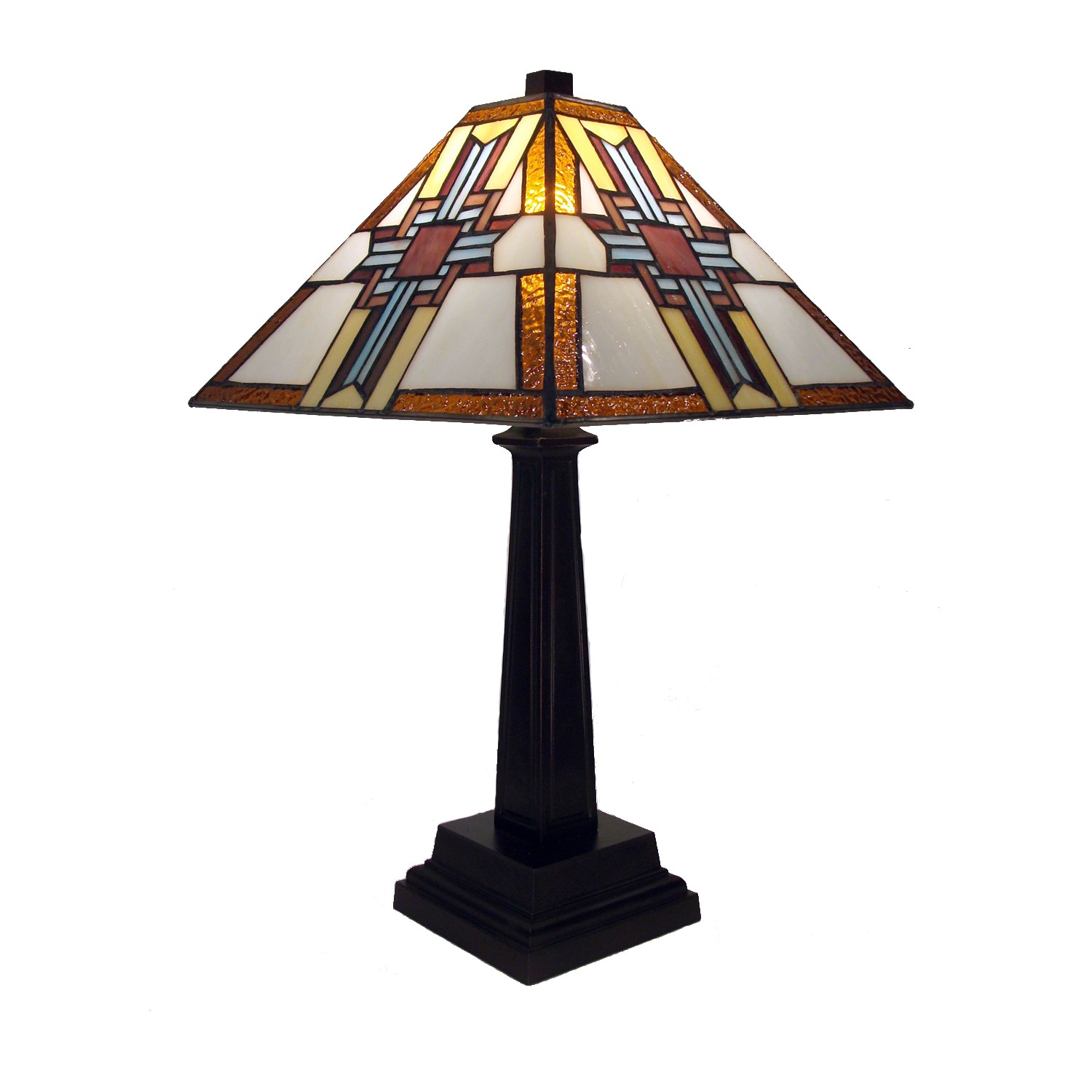 Tiffany-style Warehouse of Tiffany Cross Table Lamp