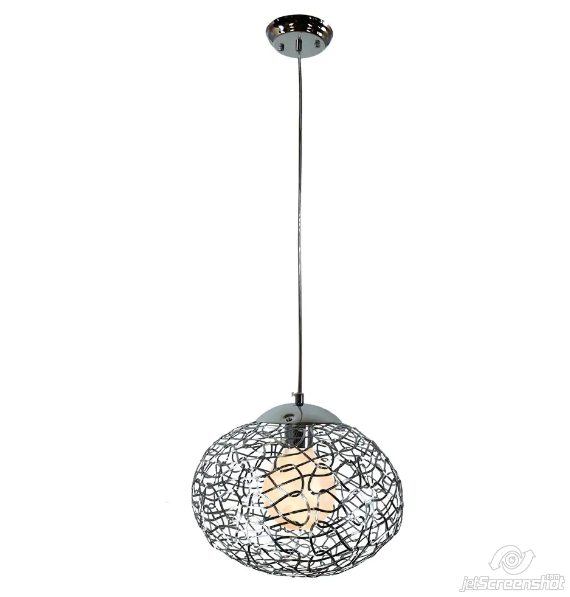 Aaliyah 1-light Chrome 12-inch Glass Pendant Lamp