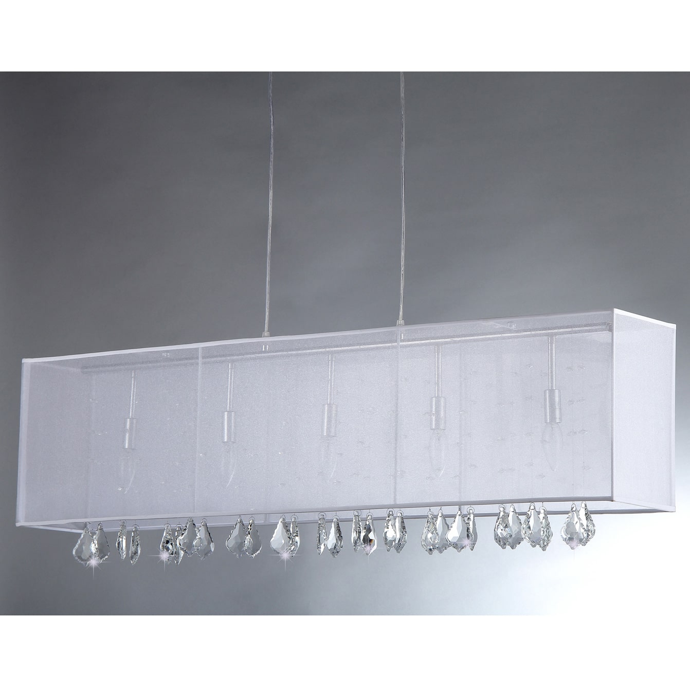 'Jess' Crystal and Mesh Bar Chandelier