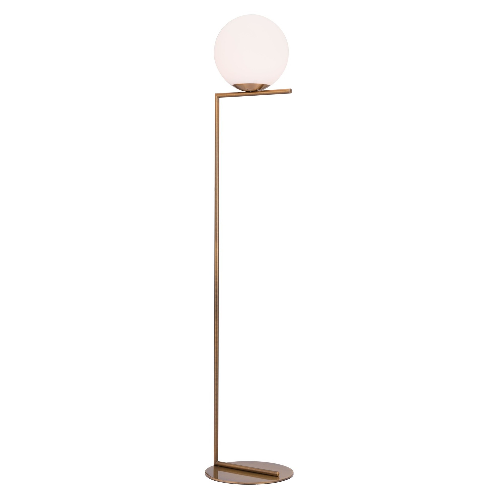 11.8" x 11.8" x 61" Brass, Steel, Floor Lamp