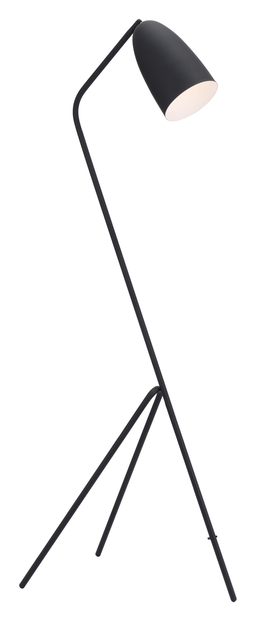 22.4" x 14.4" x 59.8" Matte Black, Steel, Floor Lamp