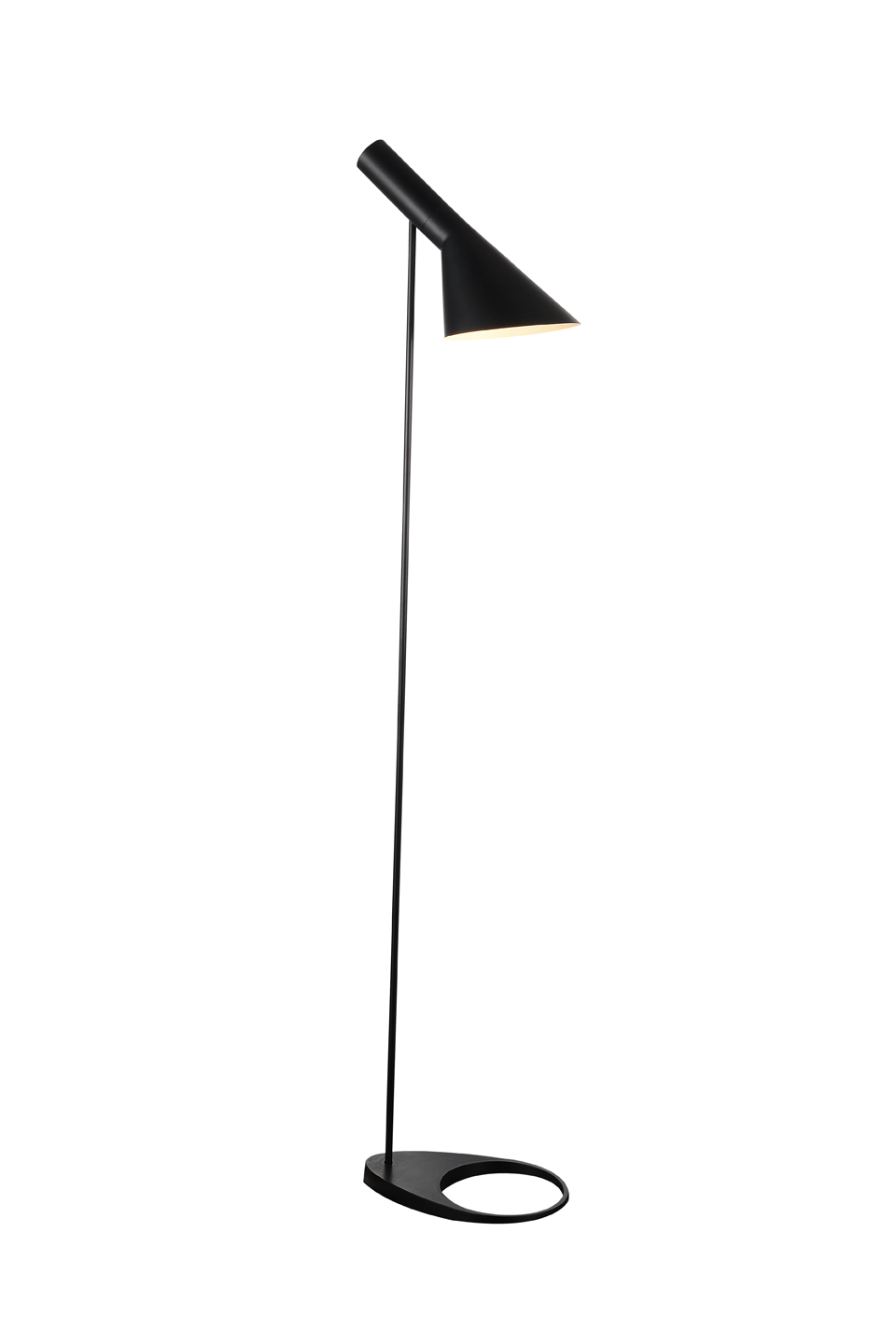 13" X 51" Black Metal Floor Lamp