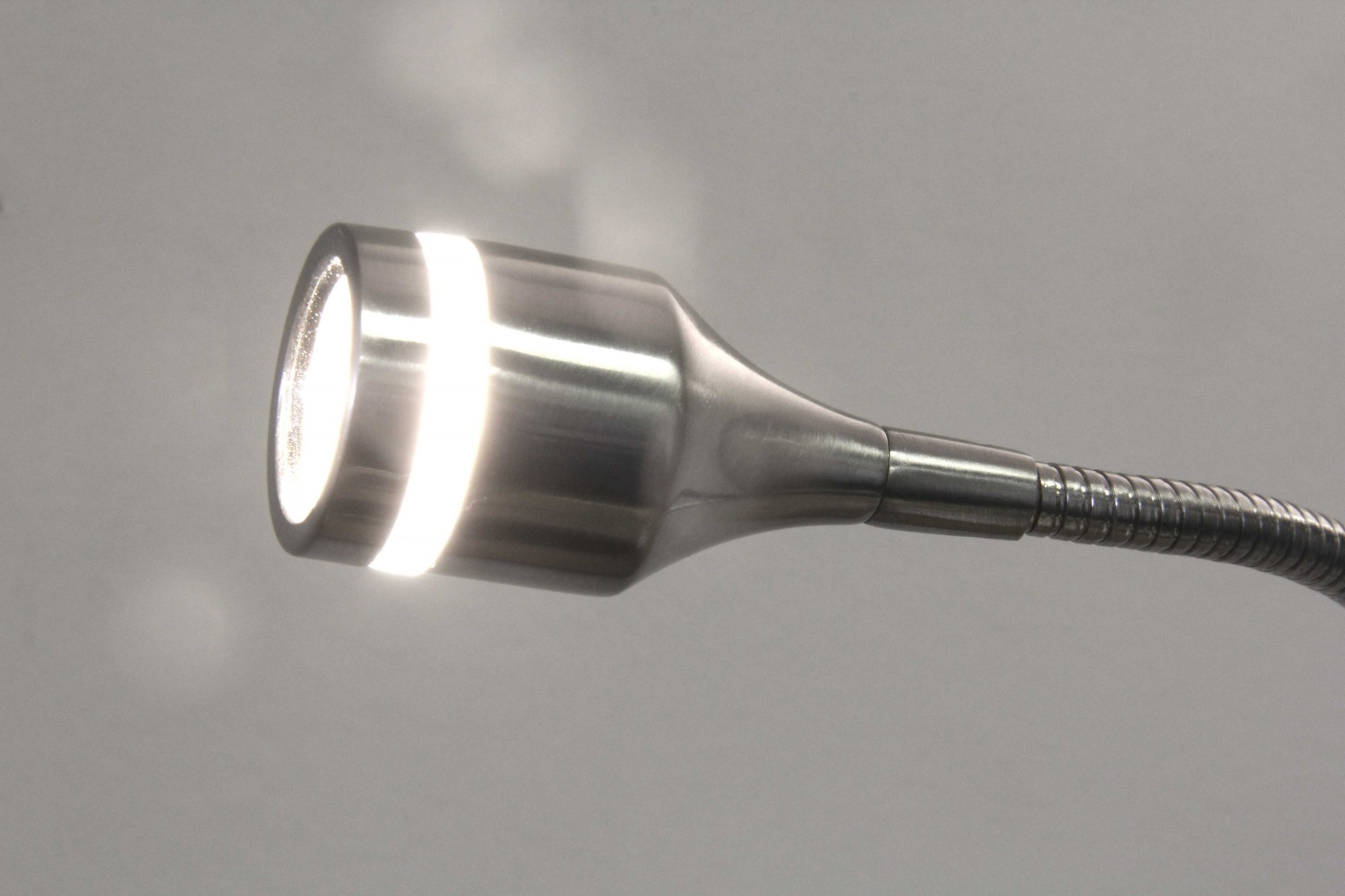 9" X 4-13" X 9.5-14.5" Brushed Steel Metal LED Clip Lamp