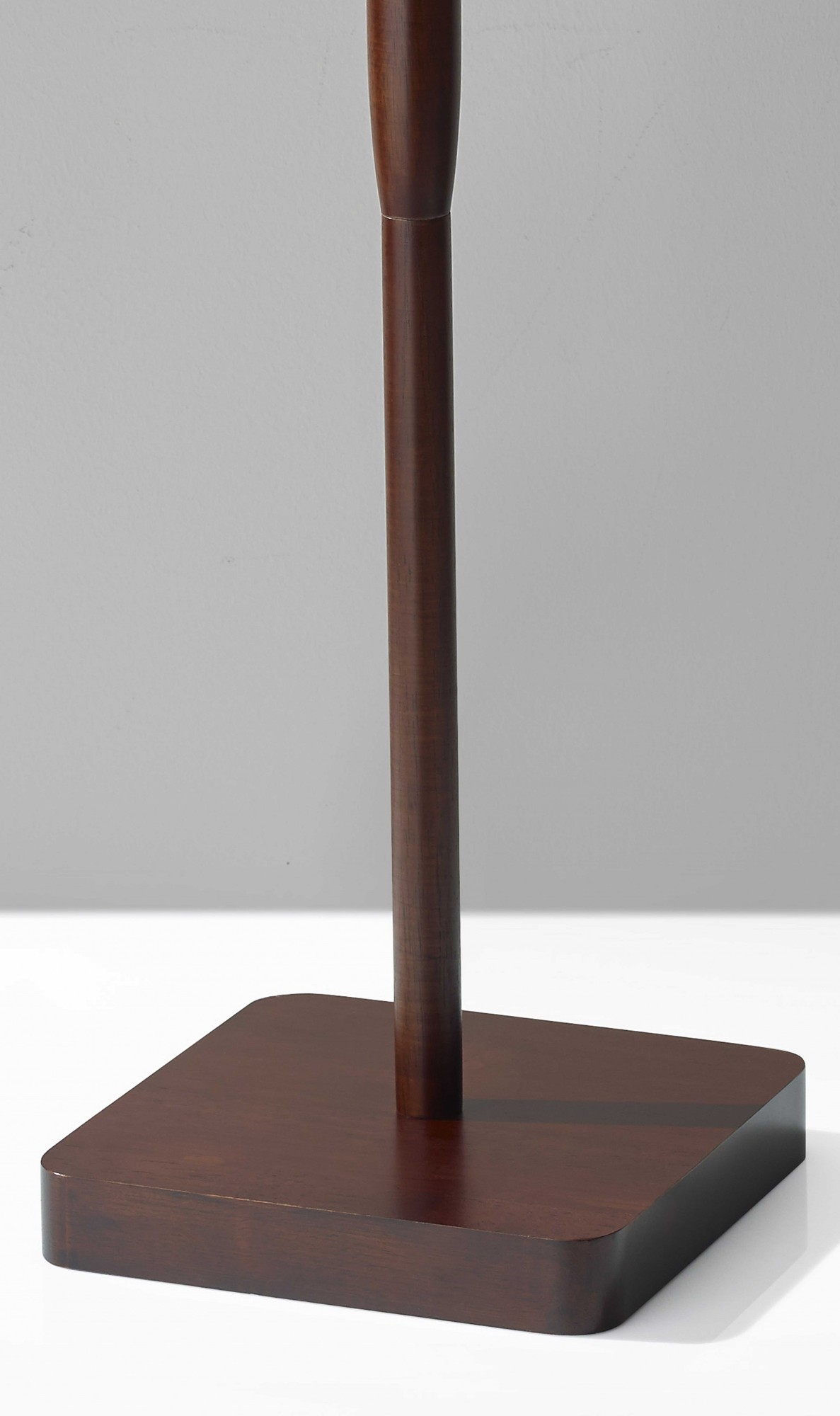 16" X 16" X 58.5" Walnut Wood Floor Lamp