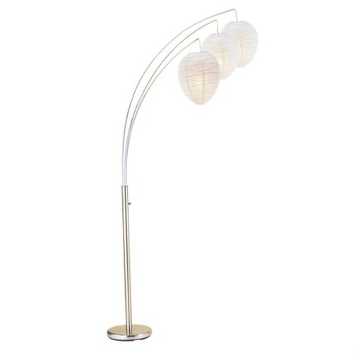 11" X 46"X 82" Brushed steel Metal Arc Lamp