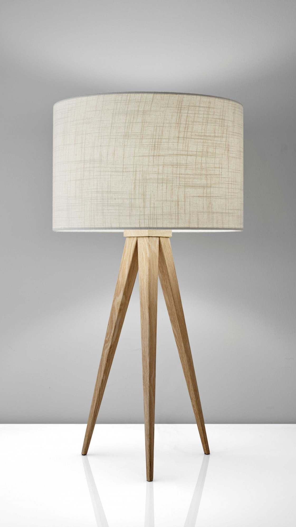 13.75" X 13.75" X 26.25" Natural Metal Table Lamp