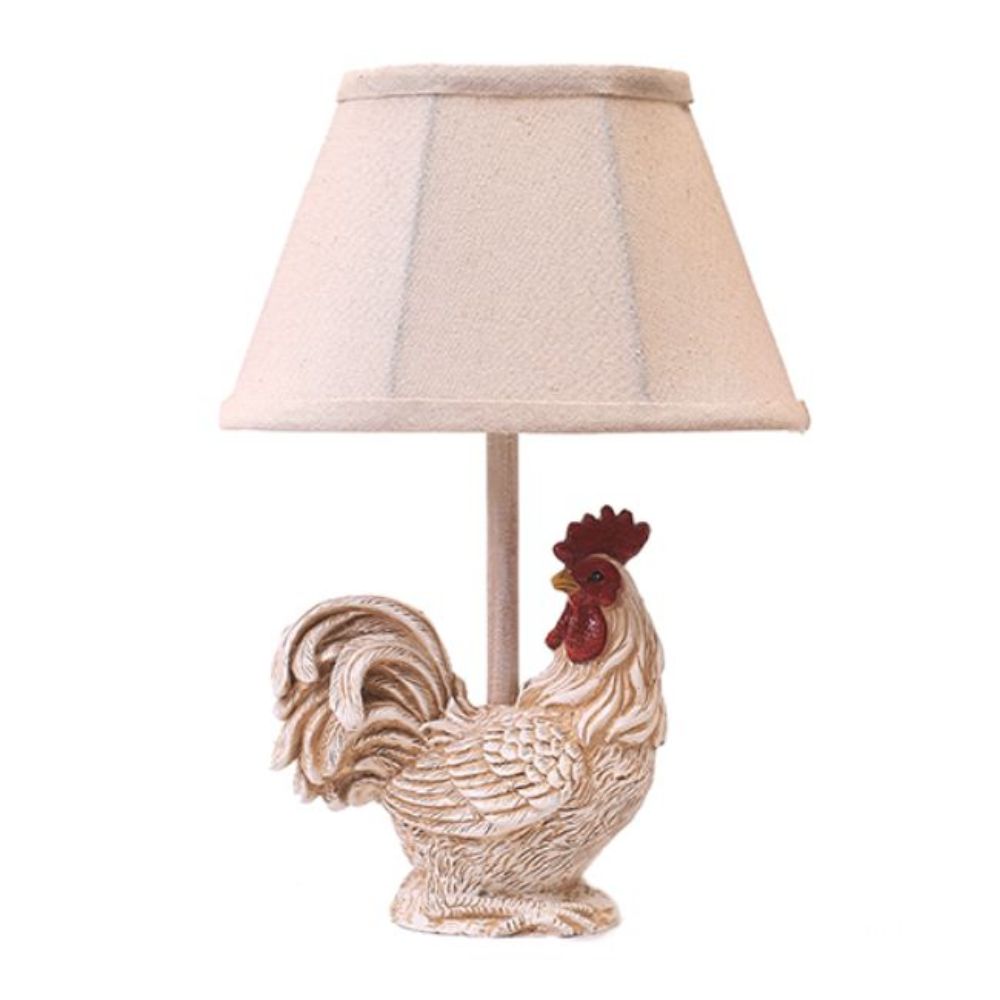 White Rooster Accent Lamp