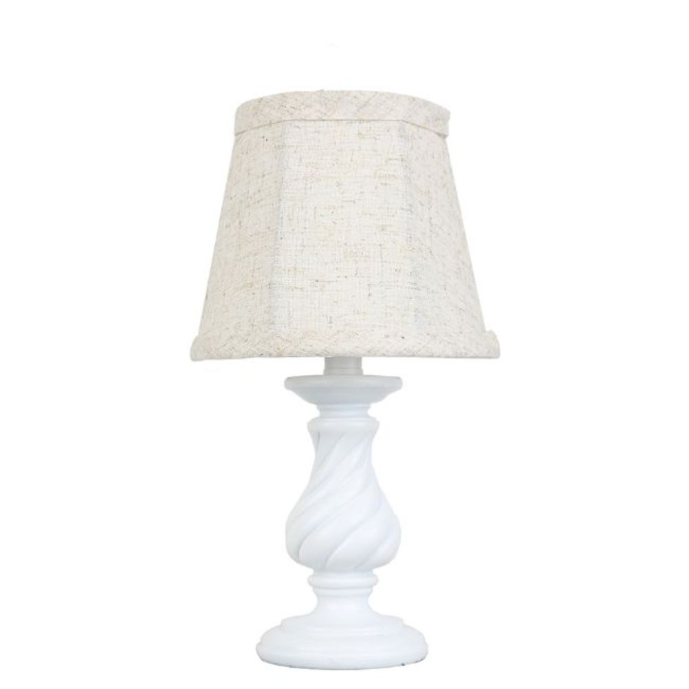 Twisted White Candlestick Accent Lamp