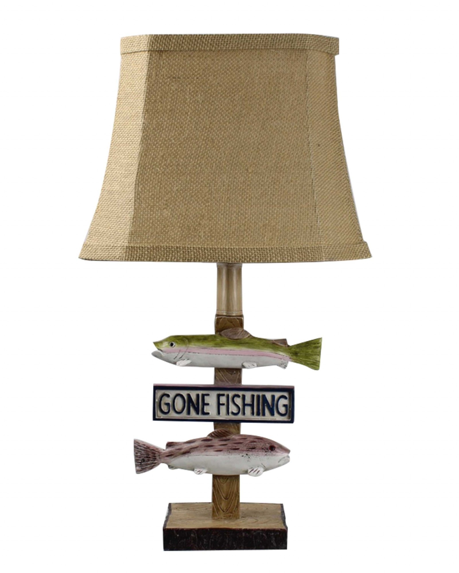 Lodge and Lake Fishing Accent Lamp