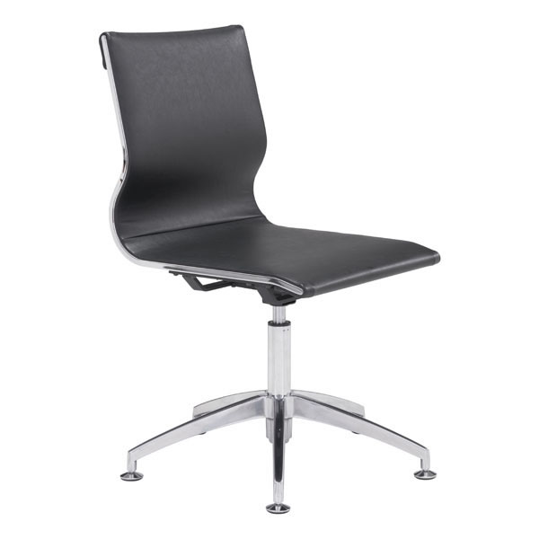 26" X 26" X 36" Black Leatherette Conference Chair