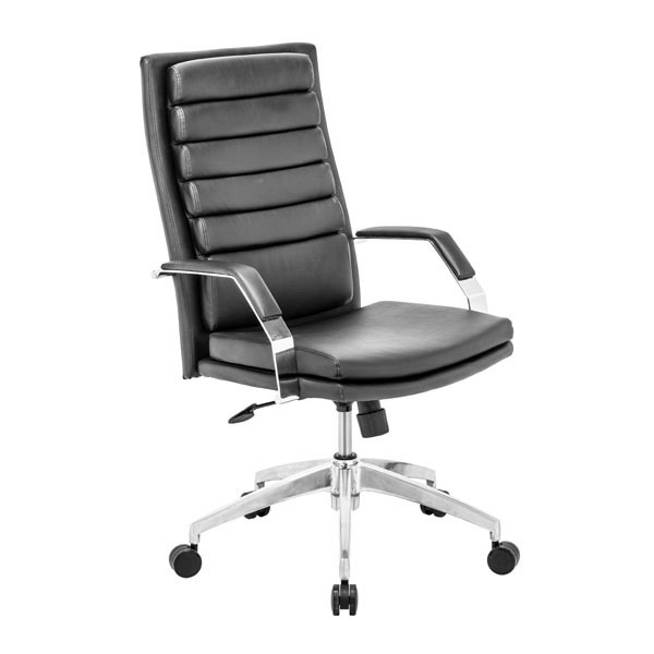 27.5" X 27.5" X 47.6" Black Leatherette Comfort Office Chair