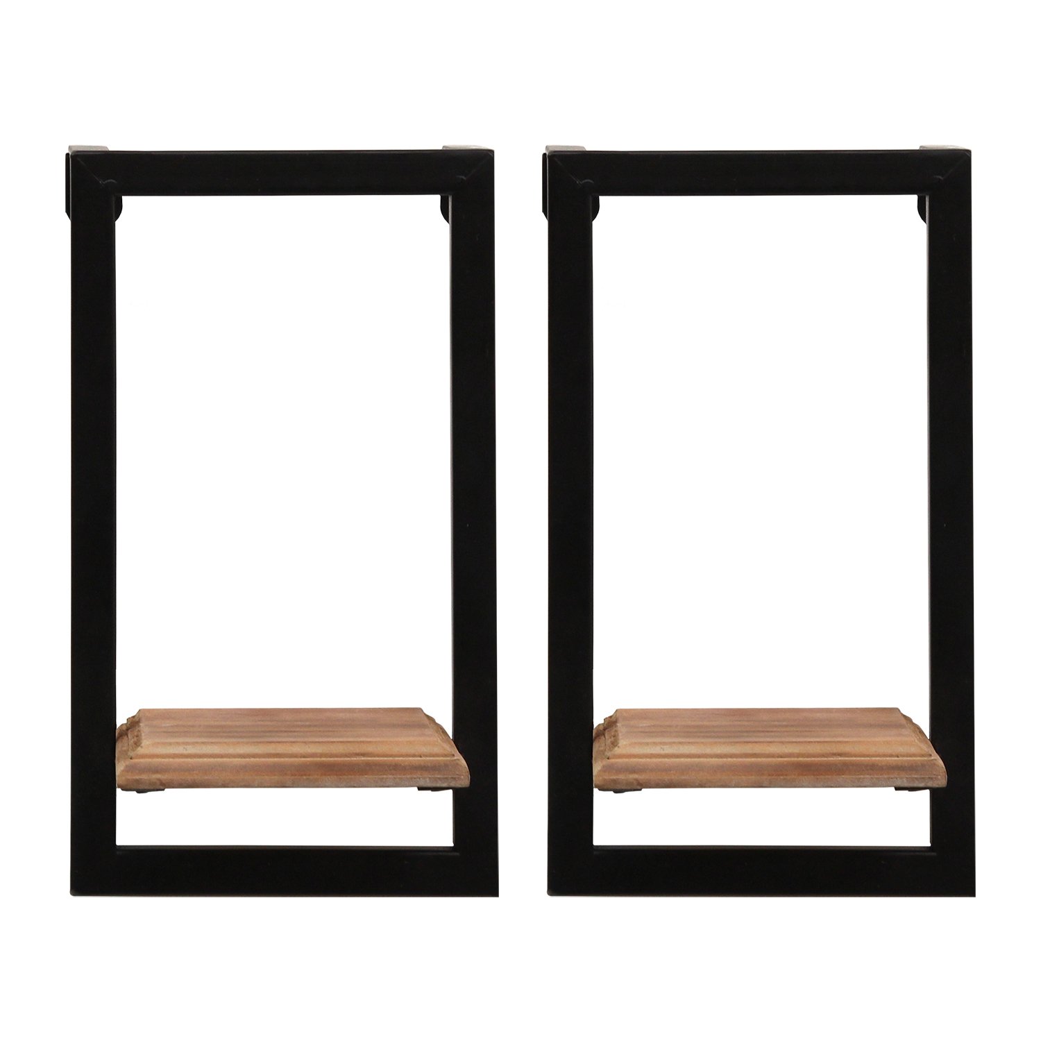S 2 of Mini Metal and Wood Shelves