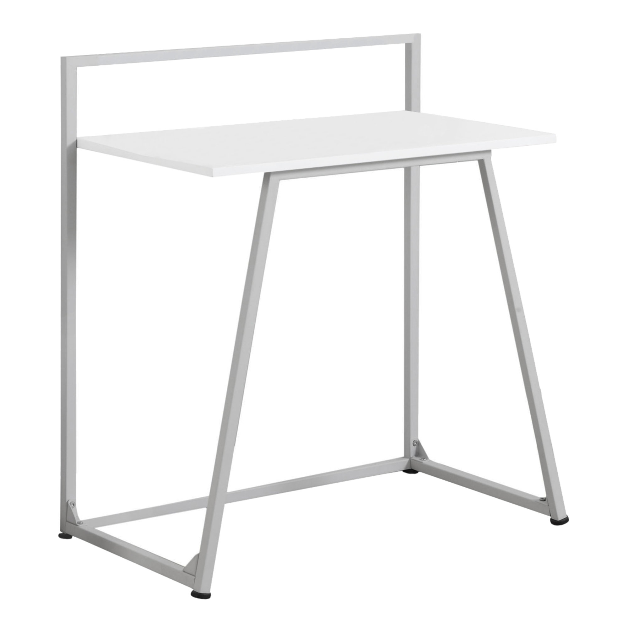 17.75" x 29.5" x 34" White Mdf Metal Computer Desk