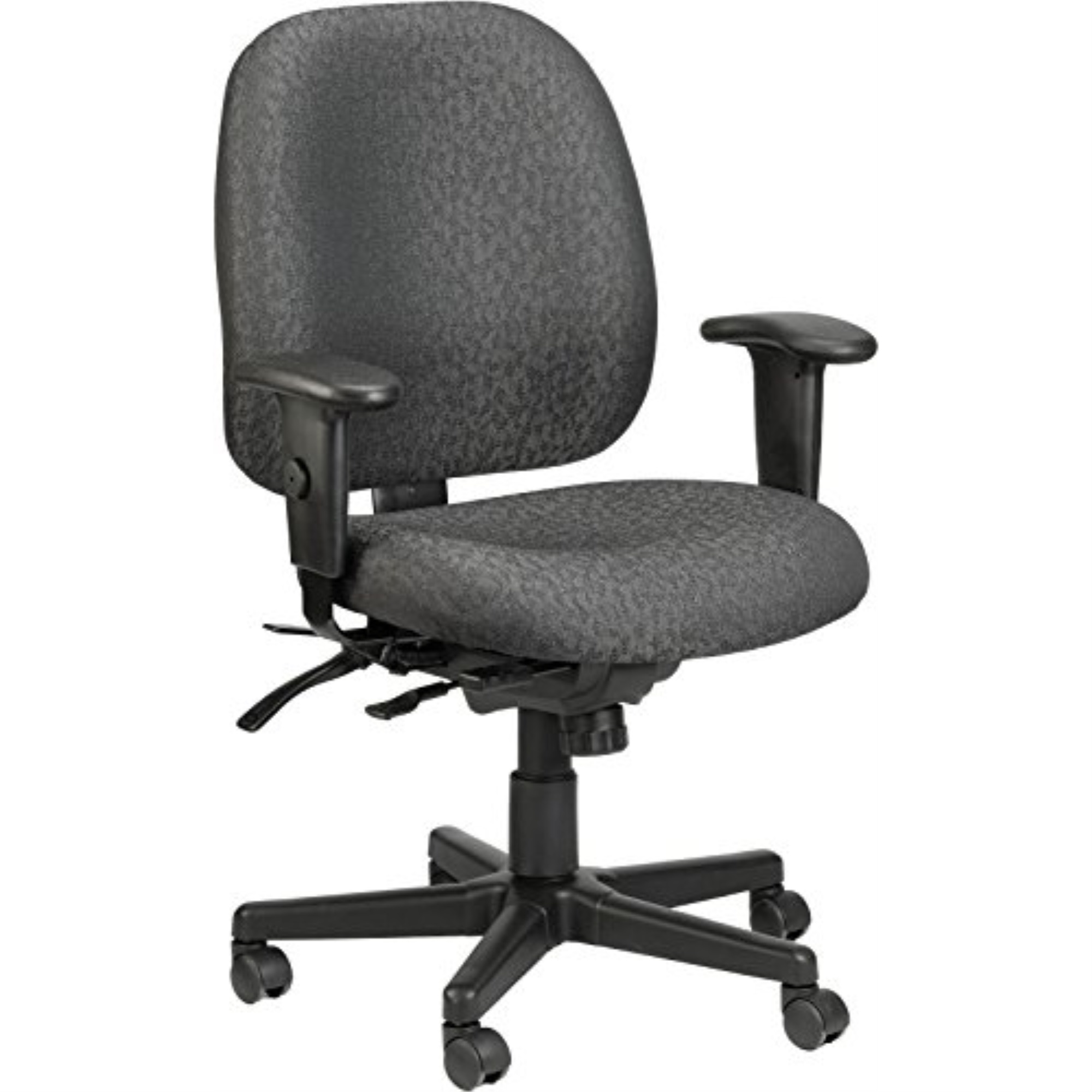 29.5" x 26" x 37" Charcoal Tilt Tension Control Fabric Chair
