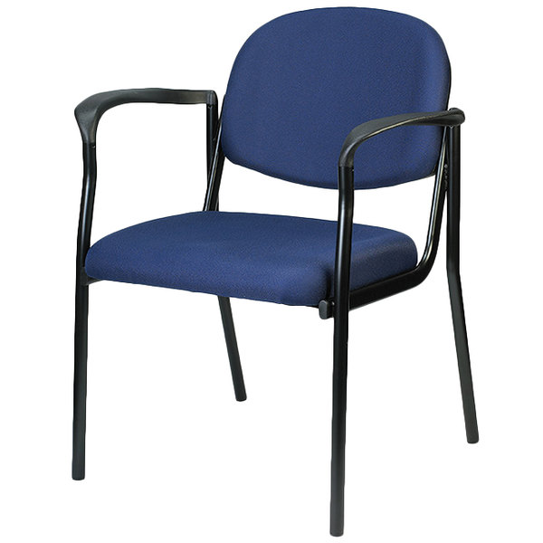 26.8" x 19" x 32" Navy Fabric Guest Chair