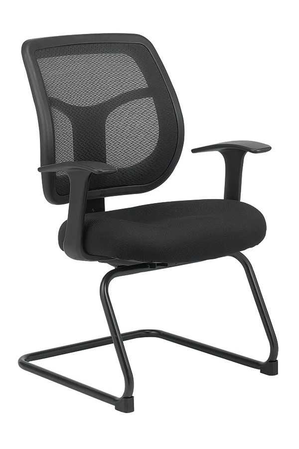 24" x 20" x 36" Black Mesh / Fabric Guest Chair