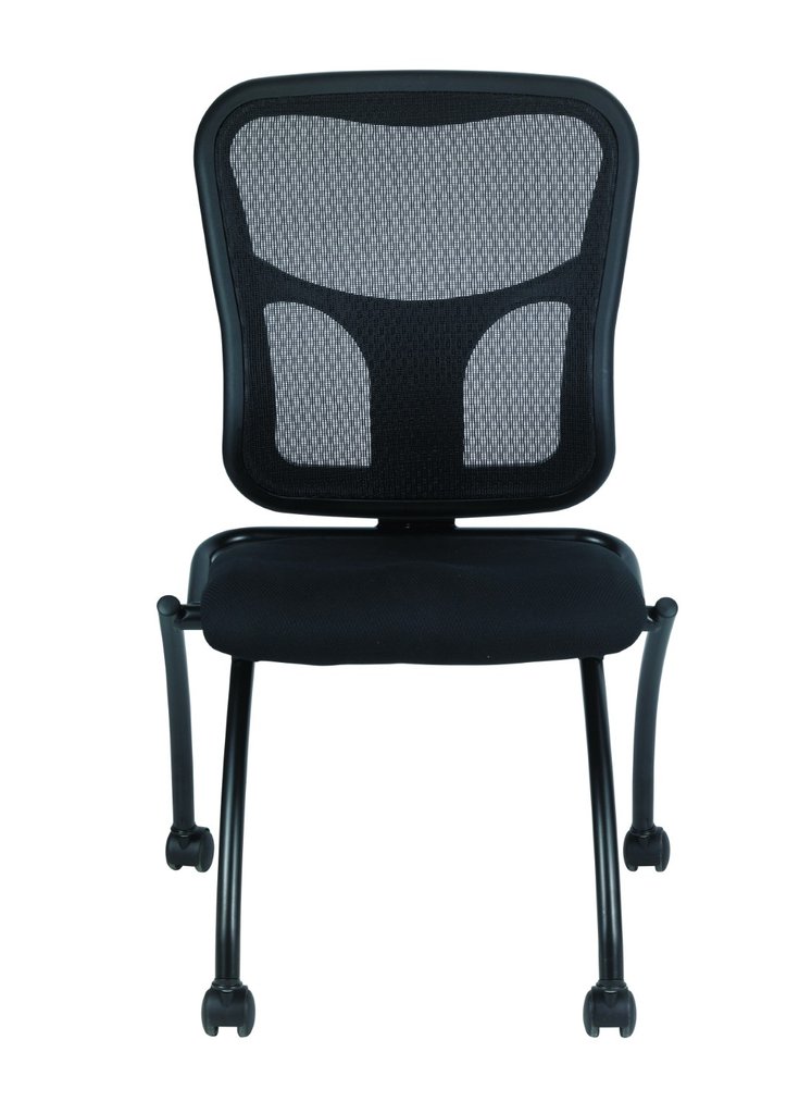 24" x 24.5" x 37.5" 5807 Black Mesh / Fabric Guest Chair