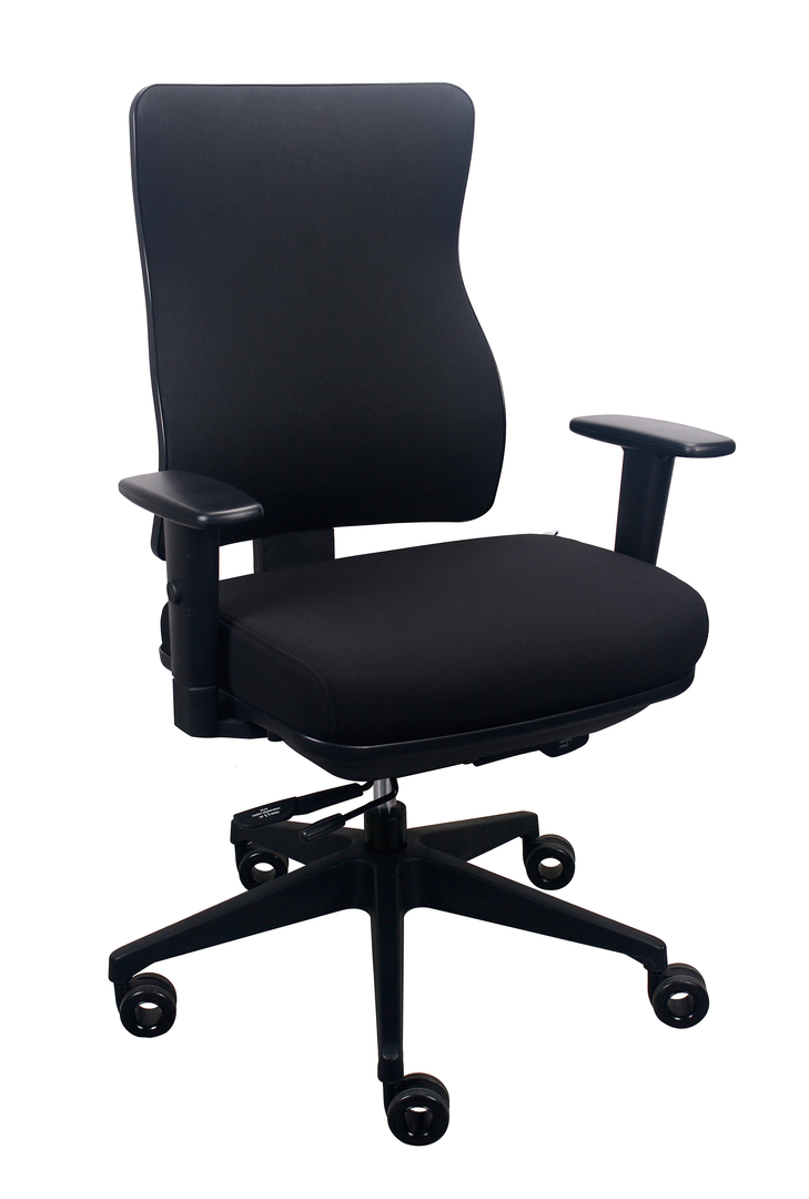 26.5" x 23" x 36.69" Black Seat Fabric Chair