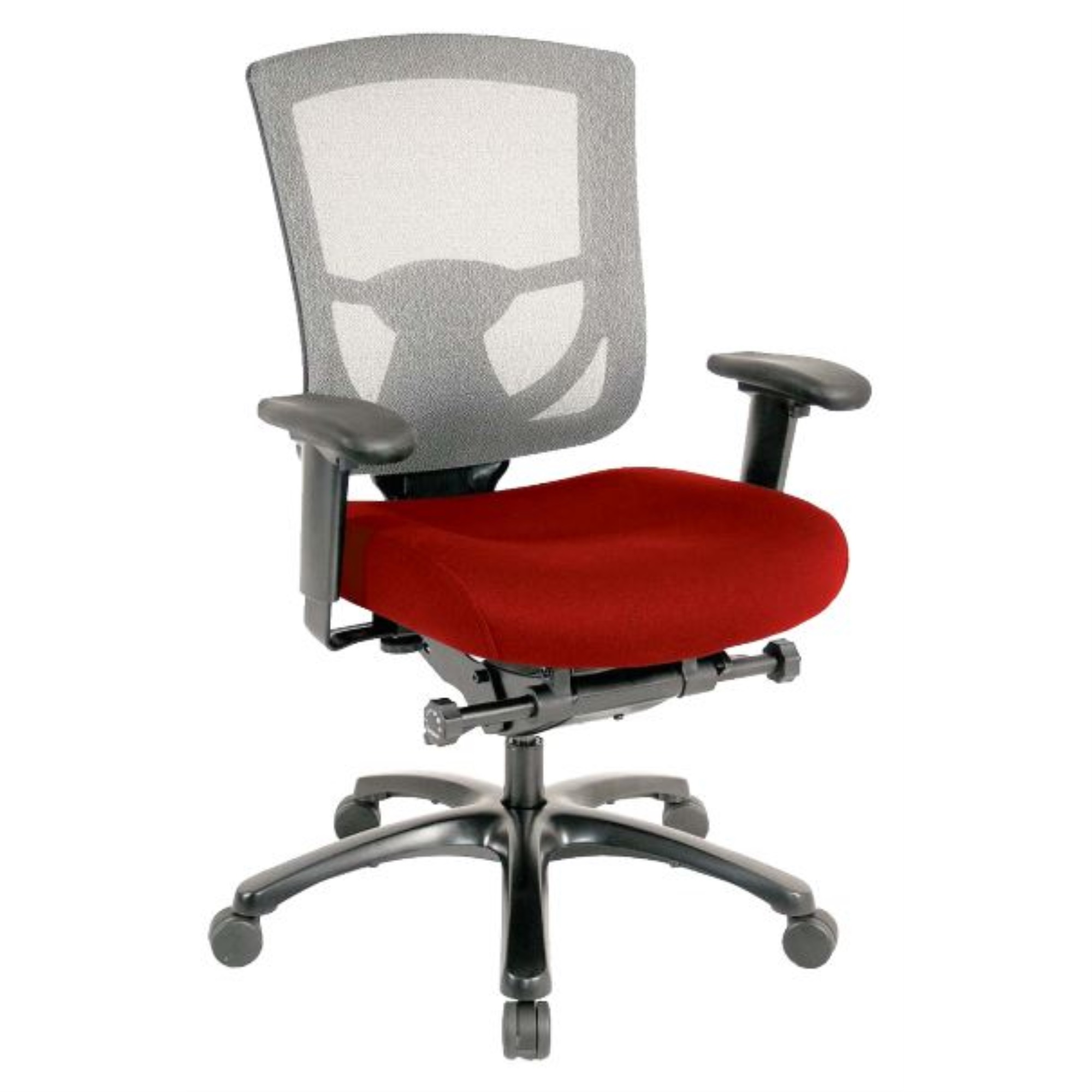 27.2" x 25.6" x 39.8" Red Mesh/Fabric Chair