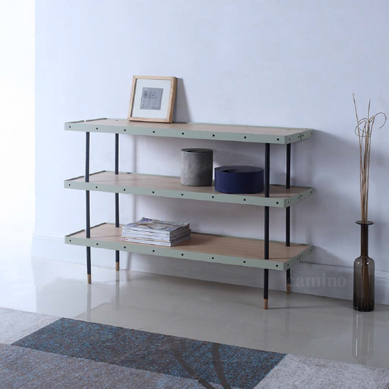 84.8" x 84.8" x 40" Beige Veneer Shelf