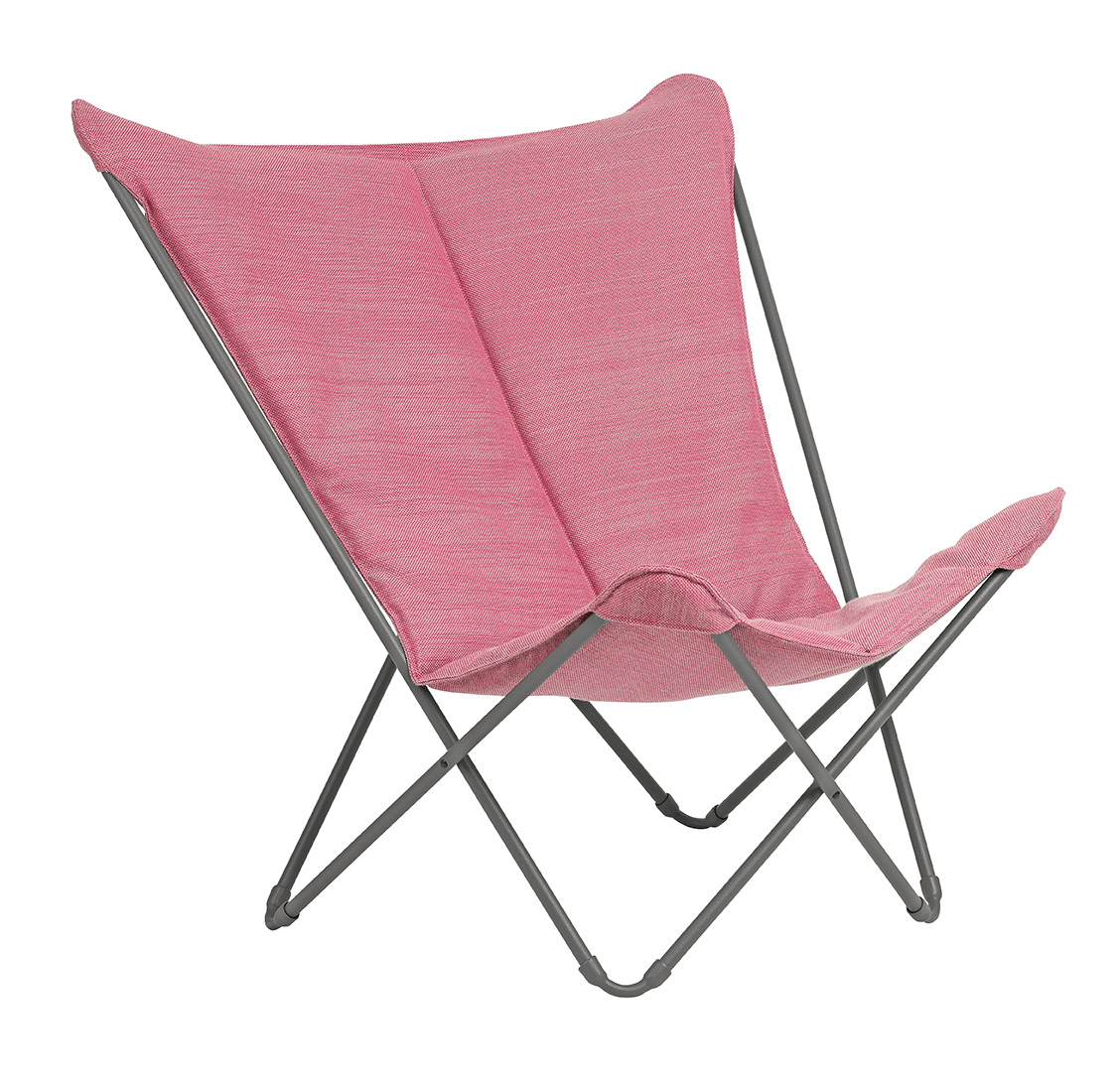 Lounge Chair - Titane Steel Frame - Orchid Hedona Fabric