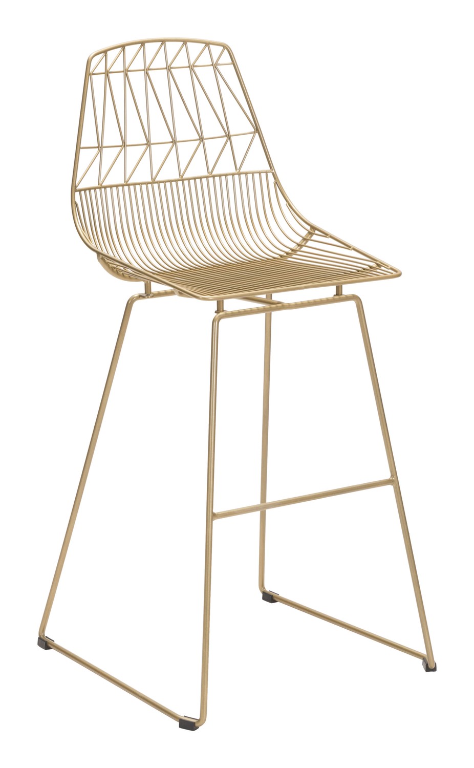 22" x 22" x 43.5" Gold, Steel, Bar Chair - Set of 2