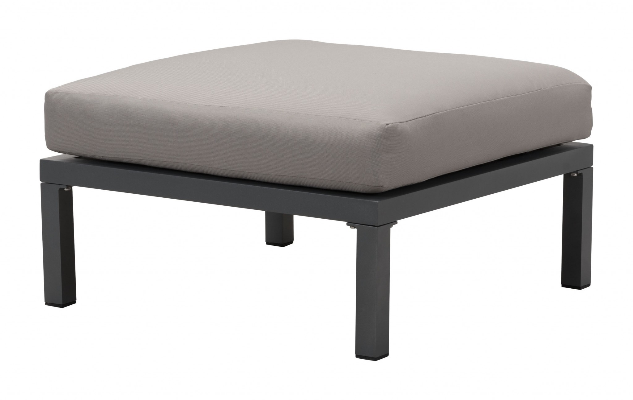 Dark Gray and Gray Sunproof Fabric Gray and White Outdoor Ottoman