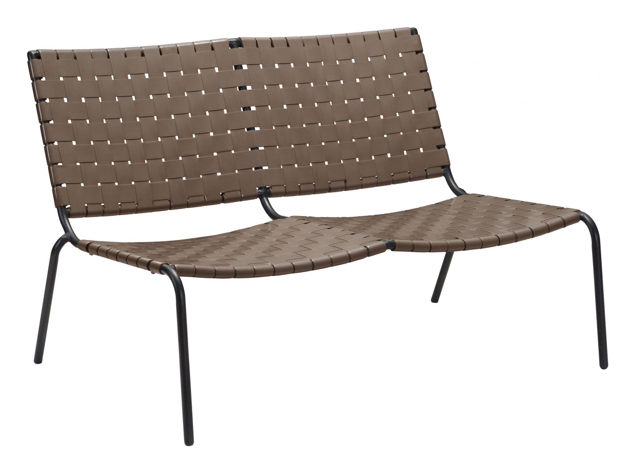 49.8" x 35.8" x 31.5" Espresso, PVC, Steel, Loveseat