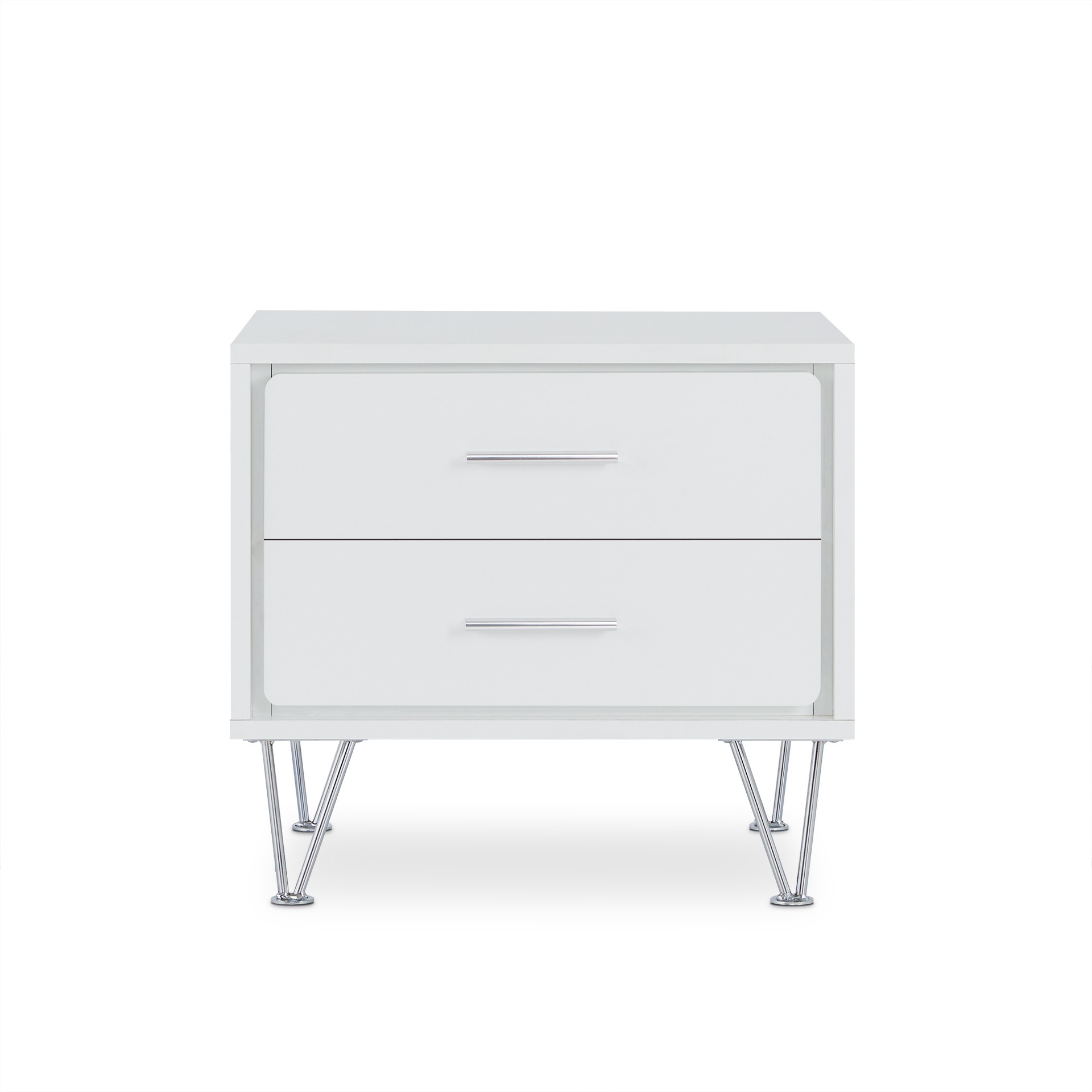 19.69" X 15.75" X 17.93" White Particle Board Nightstand