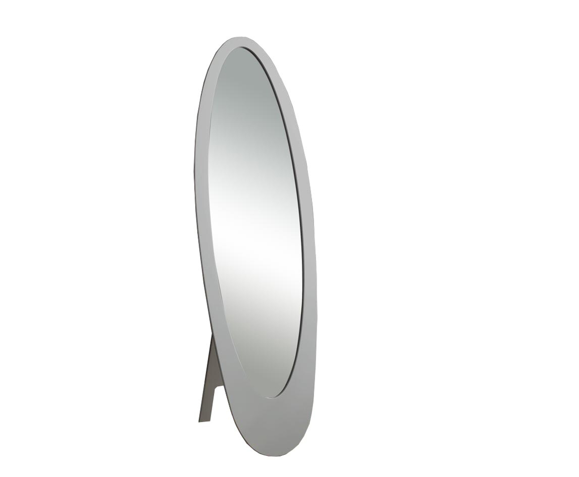 18.5" x 18.75" x 59" Grey Oval Frame Mirror